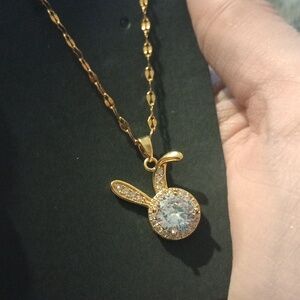 ♥️B Individually $10 Or Bundle 5/$20 Gold Bunny Necklace